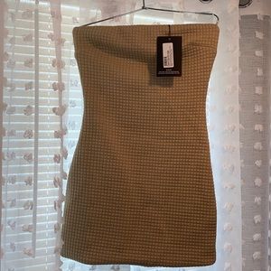 Quilted Strapless Mini Dress
